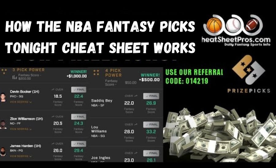 nba fantasy picks tonight cheat sheet